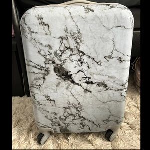 Marble Print Carry-On Luggage